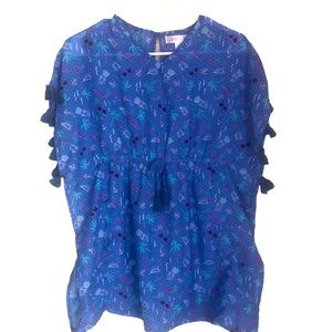 JAPNA Girls Beach Resort Swimsuit Coverup Dot Tassels